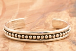 Artie Yellowhorse Sterling Silver Native American Bracelet